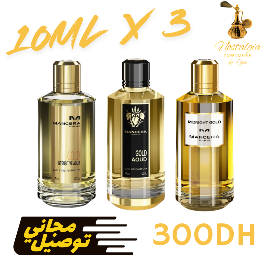 Mancera Gold Aoud + Gold Aoud Intensitive + Midnight Gold